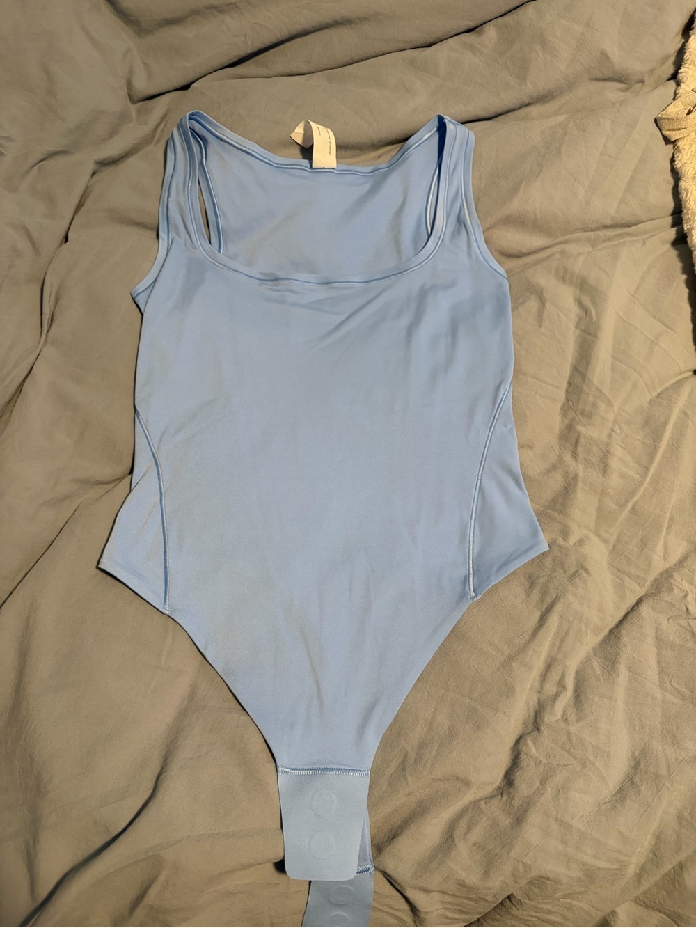 lululemon athletica baby blue scoop-neck bodysuit